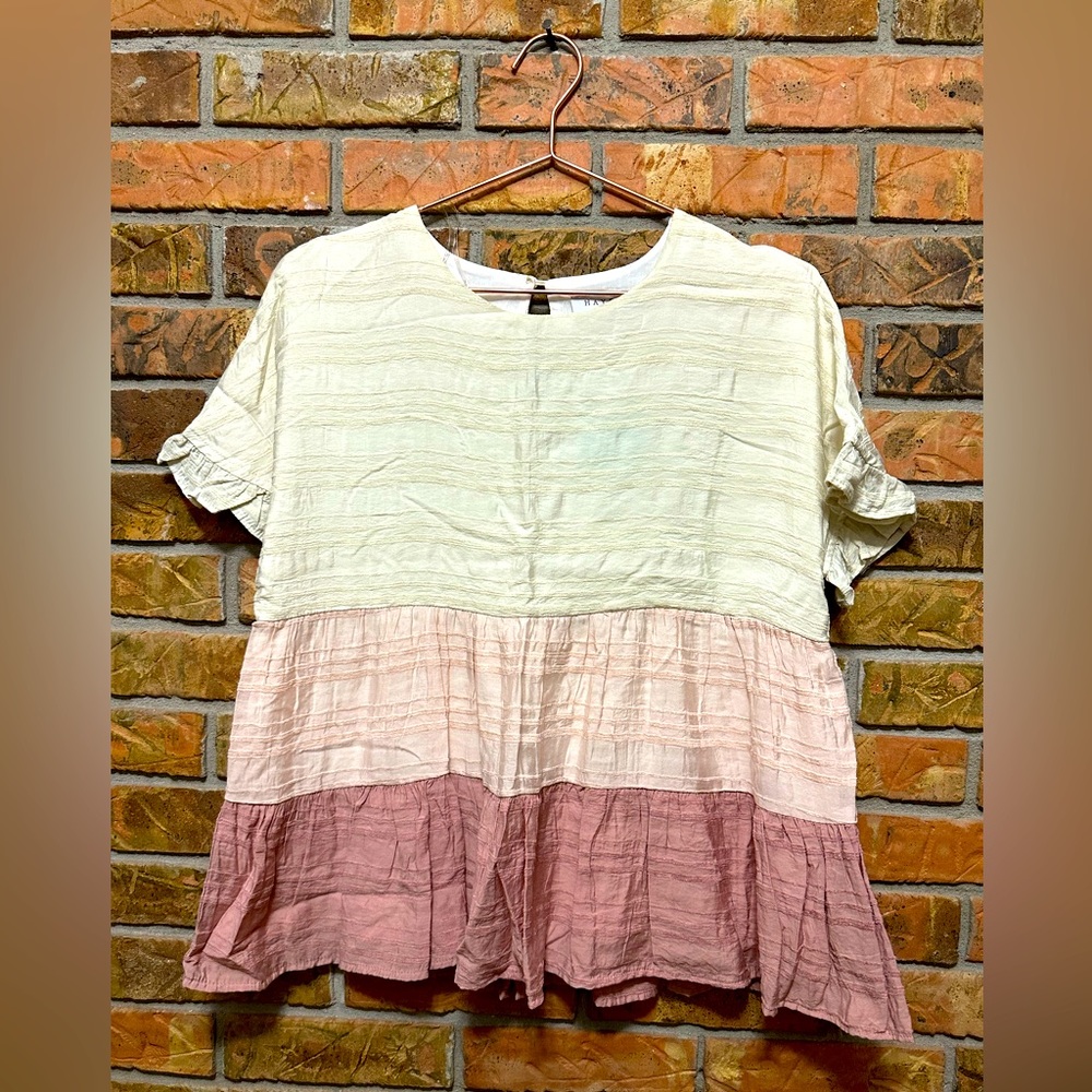 Three Toned Baby Doll Top